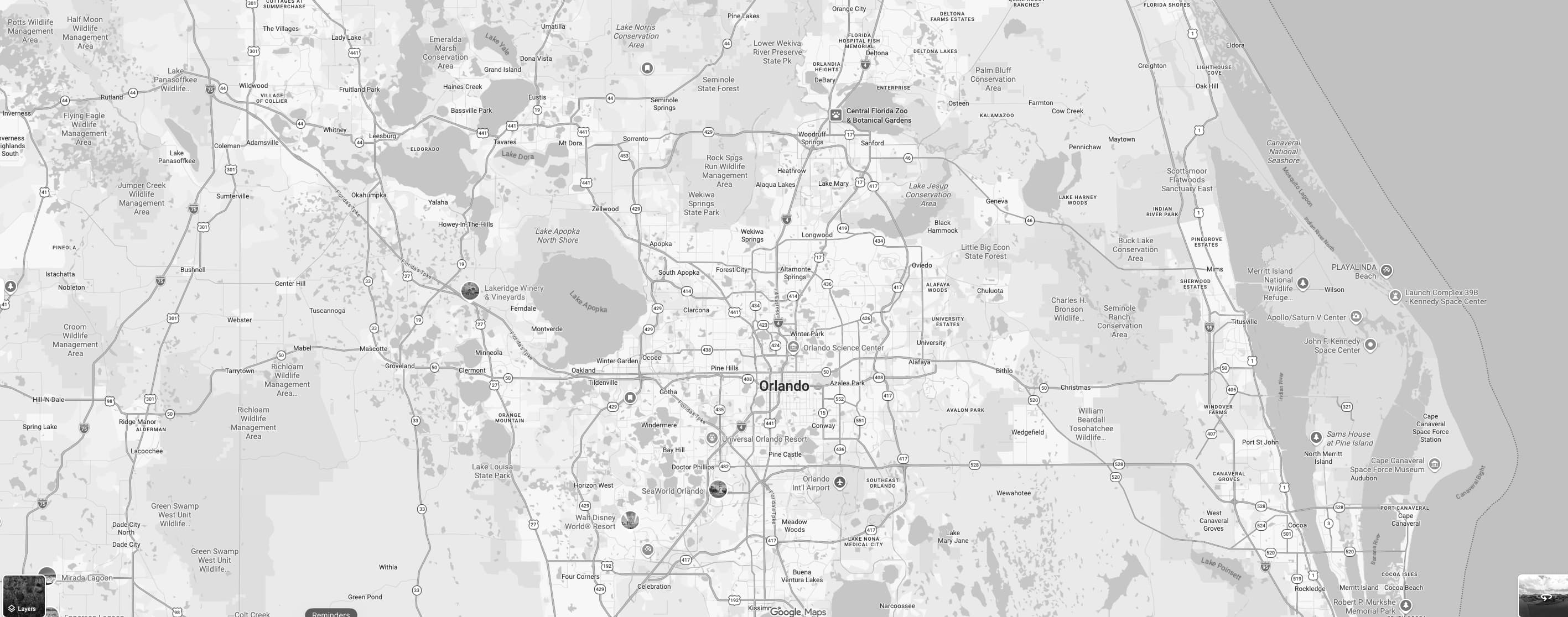 Orlando Service Area Map